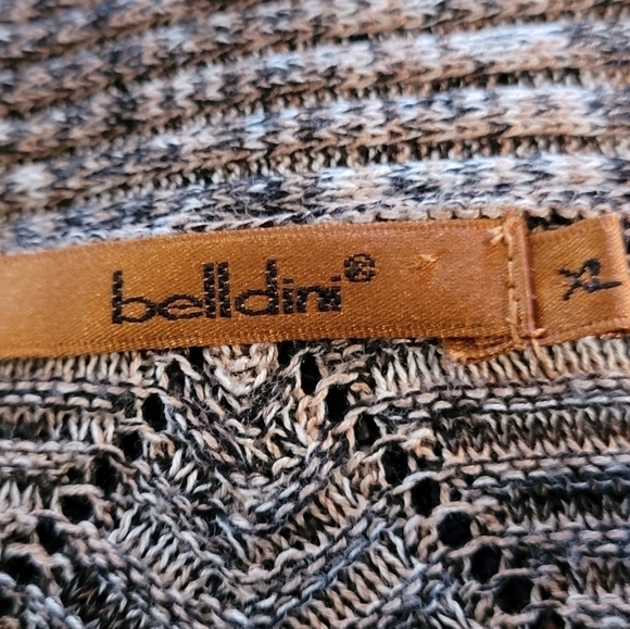 BELLDINI Open Sweater, Long Cut Hem, Cut-Out on the Boddess, Size XL - Picture 11 of 15